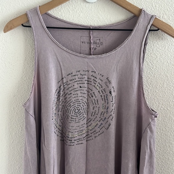 Free People We The Free Name Longline Tunic Tank Purple Hue Small - Picture 4 of 8